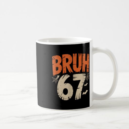 Bruh Halloween 67 Meme Kaffeetasse (Rechts)