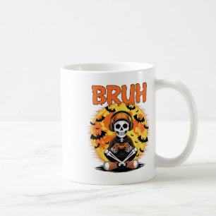 Bruh Halloween Boys Kids Gamer Mens Skeleton Video Kaffeetasse