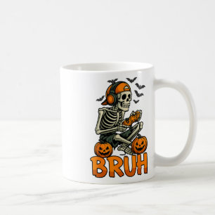 Bruh Halloween Boys Kids Gamer Mens Skeleton Video Kaffeetasse