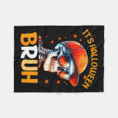 Bruh Halloween Boys Kids Halloween Skeleton Fleecedecke (Vorderseite (Horizontal))