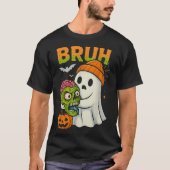 Bruh Halloween Ghost Zombie Brain Hunting T-Shirt (Vorderseite)