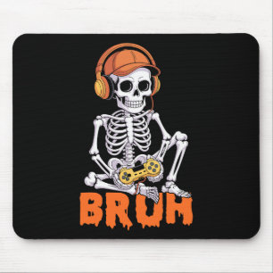 Bruh Halloween Jungen Kinder Gamer Männer Skelett Mousepad