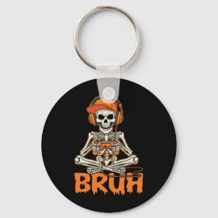 Bruh Halloween Jungen Kinder Gamer Männer Skelett  Schlüsselanhänger