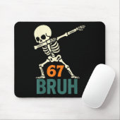 Bruh Halloween-Meme-Nummern Sechs Sieben Skelett S Mousepad (Mit Mouse)