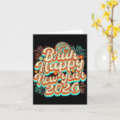 Bruh Happy New Year 2026 New Years Eve Party Famil Karte (Gelbe Blume)