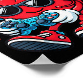 Bruh Heart Gamer Video Gaming Controller Valentine Poster (Ecke)