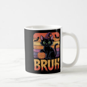 Bruh Hexch Cat Pumpkin Halloween Shirt Teens Meme Kaffeetasse