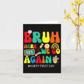 Bruh, hier gehen wir wieder glücklich ersten Schul Karte (Gelbe Blume)