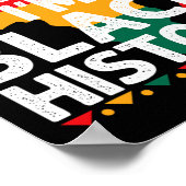 Bruh I Am Black History Month Men Teens Boys Afric Poster (Ecke)