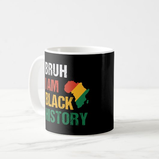 Bruh I Bin Black History Kaffeetasse (Vorderseite Links)