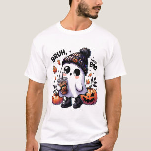 Bruh I Gemein Boo Funny Ghost Kürbislaterne Kaffee T-Shirt