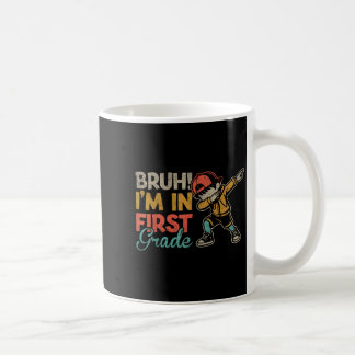 Bruh I in First Grade Dabbing Boy First Day Kaffeetasse