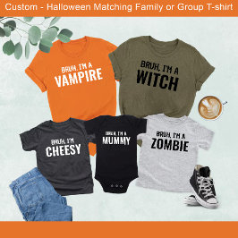 Bruh i m Cheesy Funny Halloween Matching Group T-Shirt