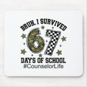Bruh I Survived 67 Days Camo Checkered Counselor L Mousepad (Vorne)