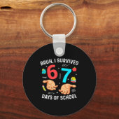 Bruh I Survived 67 Days Of School Funny Six Seven  Schlüsselanhänger (Vorderseite)