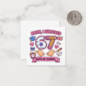 Bruh I survived 67 days of school Mitteilungskarte (Vorderseite/Rückseite Beispiel)