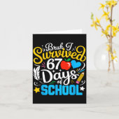 Bruh I Survived 67 Days Of School Six Seven Meme T Karte (Gelbe Blume)