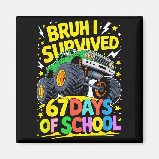 Bruh I Survived 67 Days Of School Six Seven Meme T Magnet (Vorne)