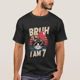 Bruh ich bin 7 Katzenkinder 7. Geburtstag Retro-So T-Shirt
