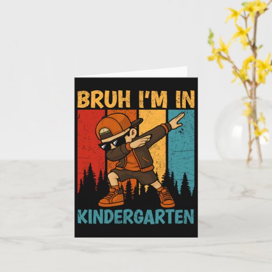 Bruh, ich bin im Kindergarten Kindergarten, Dabbin Karte (Gelbe Blume)