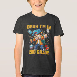 Bruh, ich bin im zweiten Grade Dabbing Boys Kids G Tri-Blend Shirt