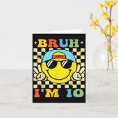 Bruh I'm 10 Years Old Blue Birthday Boys 10th Birt Karte (Gelbe Blume)