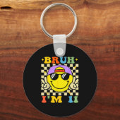 Bruh I'm 11 Years Old Purple Birthday Boys 11th Bi Schlüsselanhänger (Vorderseite)