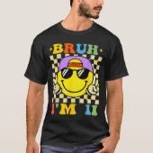 Bruh I'm 11 Years Old Purple Birthday Boys 11th Bi T-Shirt (Vorderseite)