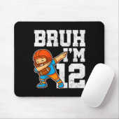 Bruh I'm 12 Funny Dab Se Football Gift For 12th Bi Mousepad (Mit Mouse)