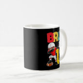 Bruh I'm 13 Year Old Football Player Boy 13th Birt Kaffeetasse (VorderseiteRechts)