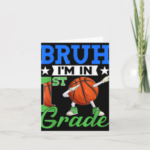 Bruh Im 1. Klasse Basketball zurück zum Schuljunge Karte