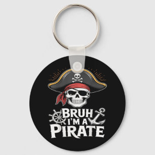 Bruh Im A Pirate Funny Lazy Halloween Costume Schlüsselanhänger