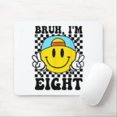 Bruh I'm Eight 8 8th Birthday Groovy Boys Girls 8 Mousepad (Mit Mouse)