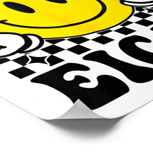 Bruh I'm Eight 8 8th Birthday Groovy Boys Girls 8 Poster (Ecke)