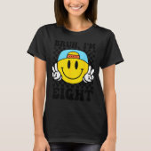 Bruh I'm Eight 8 8th Birthday Groovy Boys Girls 8 T-Shirt (Vorderseite)
