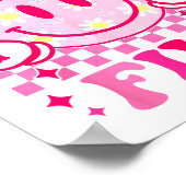 Bruh I'm Five 5 5th Birthday Girls Groovy 5 Years  Poster (Ecke)