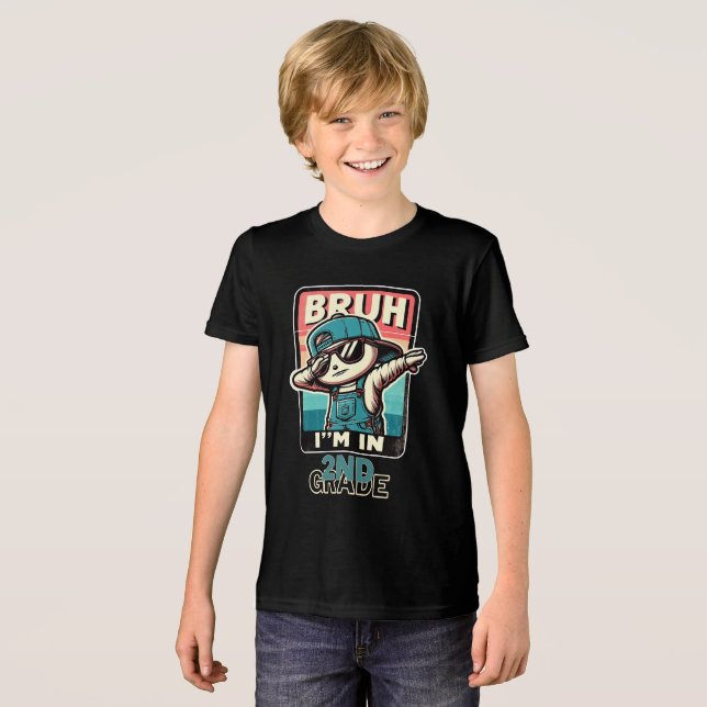 Bruh I'm in : 2. Klasse Tri-Blend Shirt (Vorderseite voll)