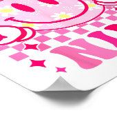 Bruh I'm Nine 9 9th Birthday Girls Groovy 9 Years  Poster (Ecke)