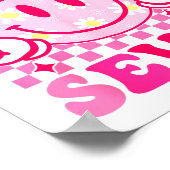 Bruh I'm Seven 7 7th Birthday Girls Groovy 7 Years Poster (Ecke)