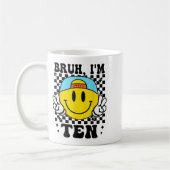 Bruh I'm Ten 10 10th Birthday Groovy Boys Girls 10 Kaffeetasse (Links)