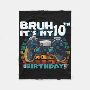 Bruh ist mein 10. Geburtstag 10 Jahre altes Cooles Fleecedecke
