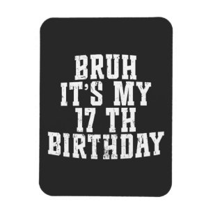 Bruh Ist Mein 17. Geburtstag 17-jähriger Geburtst Magnet