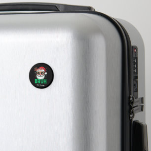 Bruh It's Christmas Retro Santa Meme Funny Xmas Magnet