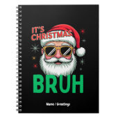 Bruh It's Christmas Retro Santa Meme Funny Xmas Notizblock (Vorderseite)