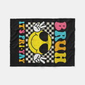 Bruh Its Fri-yay Friday Weekend Smile Face Teacher Fleecedecke (Vorderseite (Horizontal))