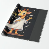 Bruh Its Halloween Funny Dabbing Ghost Giraffe Lon Geschenkpapier (Ungerollt)