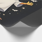 Bruh Its Halloween Funny Dabbing Ghost Giraffe Lon Geschenkpapier (Ecke)