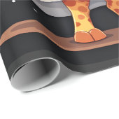 Bruh Its Halloween Funny Dabbing Ghost Giraffe Lon Geschenkpapier (Rolleneckpunkt)