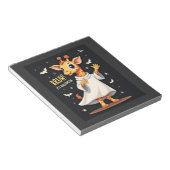 Bruh Its Halloween Funny Dabbing Ghost Giraffe Lon Notizblock (angewinkelt)