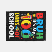 Bruh It's My 100 Days Of School Funny Boy 100th Da Fleecedecke (Vorderseite (Horizontal))
